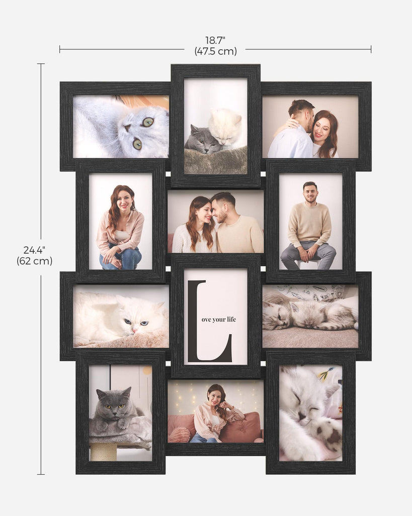 Collage Picture Frames, 4 x 6 for Wall Decor, Set of 12