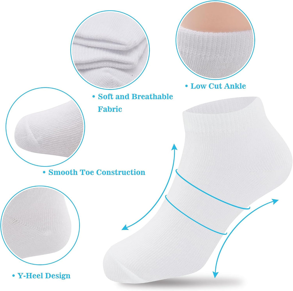 Girls Socks 12 Pairs Low Cut Ankle Socks for Girls Old