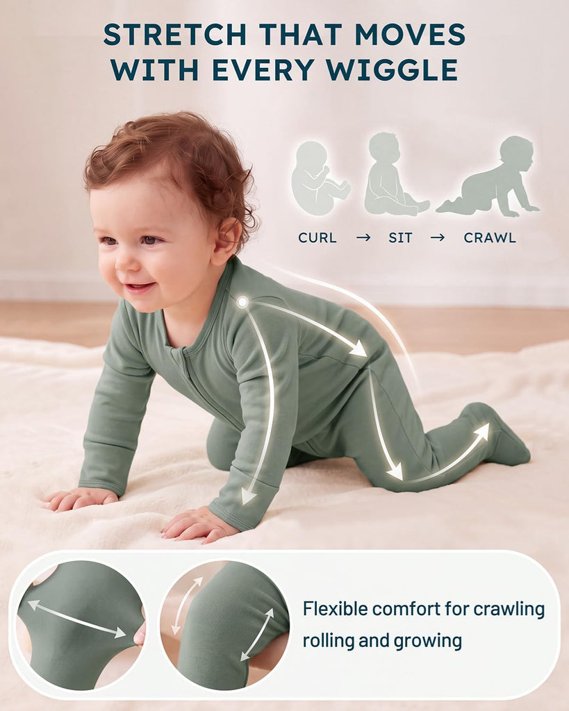 Viscose Bamboo Baby Pajamas Sleepers For Boy Girl Clothes