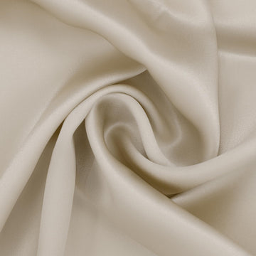 16 Momme 44"Width 100% Mulberry Silk Charmuse Fabric, Champagne, 5 Yards