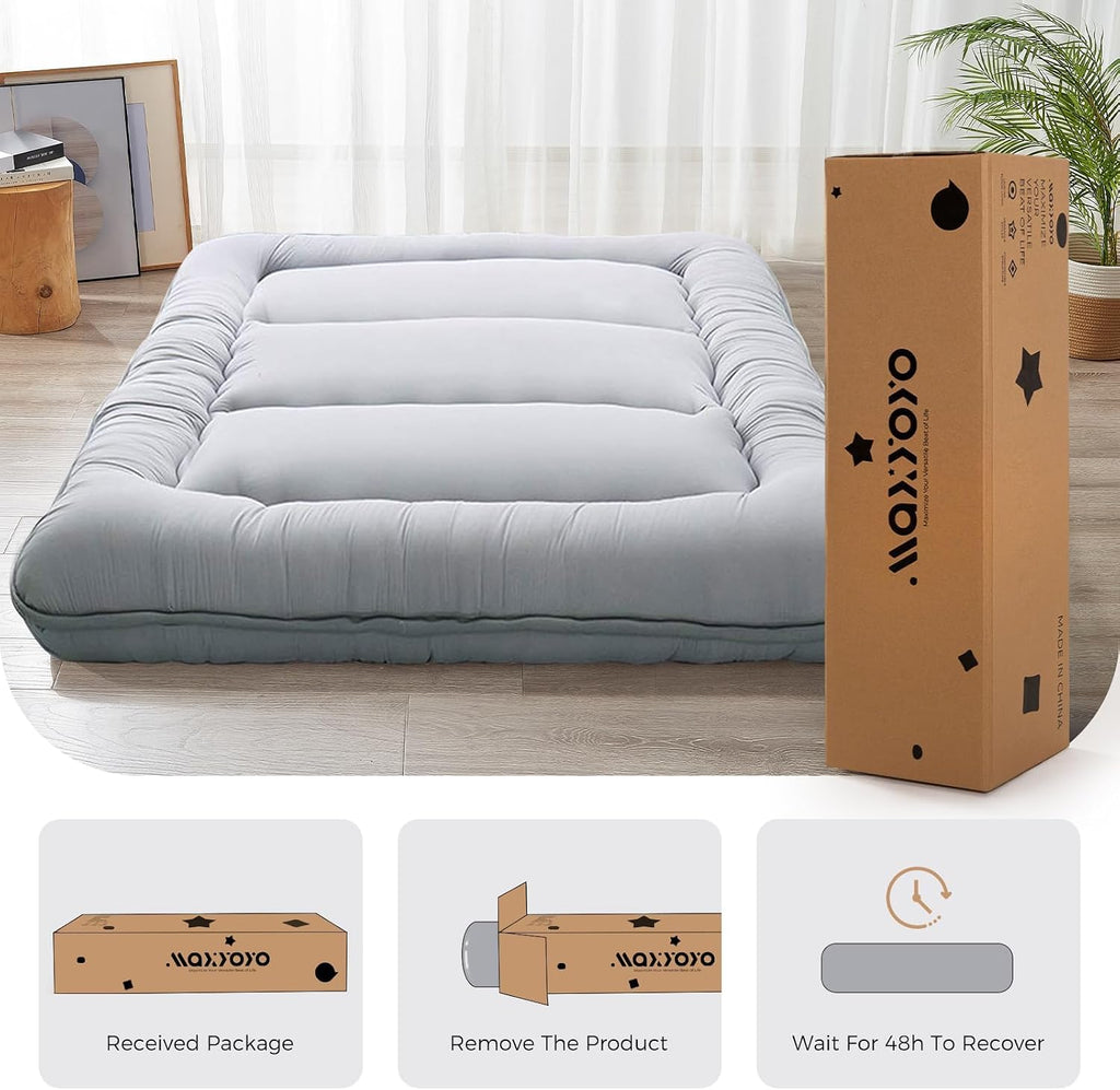 6" Extra Thick Japanese Floor Mattress Folding Futon Mattress