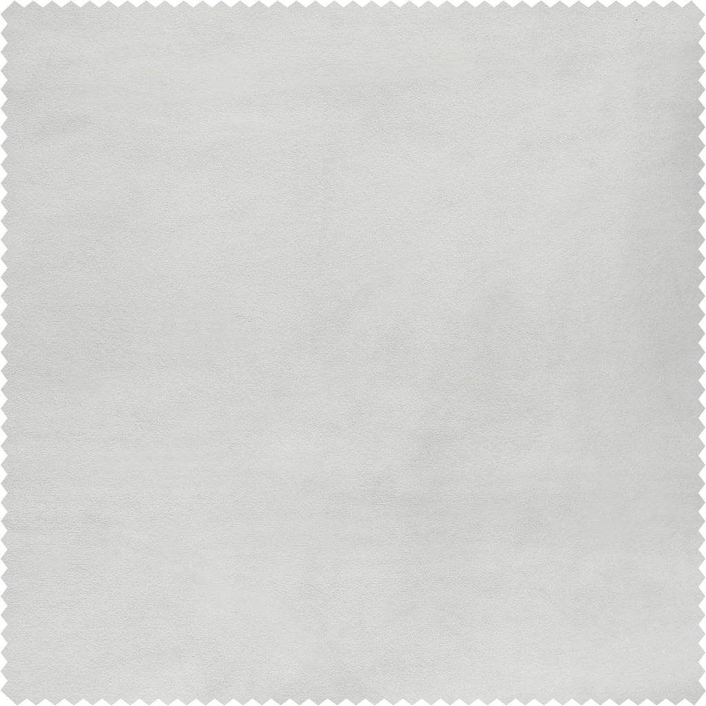 Heritage Plush Velvet Curtains 108 Inches Long Room Darkening Curtains 100W x 108L, (1 Panel), Pillow White