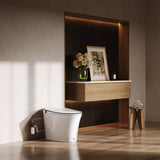 Smart Toilet Auto Open & Close One Piece Tankless Toilet with Bidet Built in Auto Flush Warm Water Air Dryer Heated