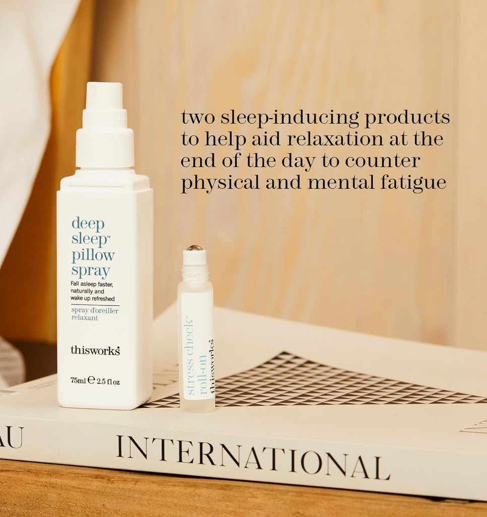 Deep Sleep Pillow Talk Set - Pillow Spray & Stress Check Roll-On