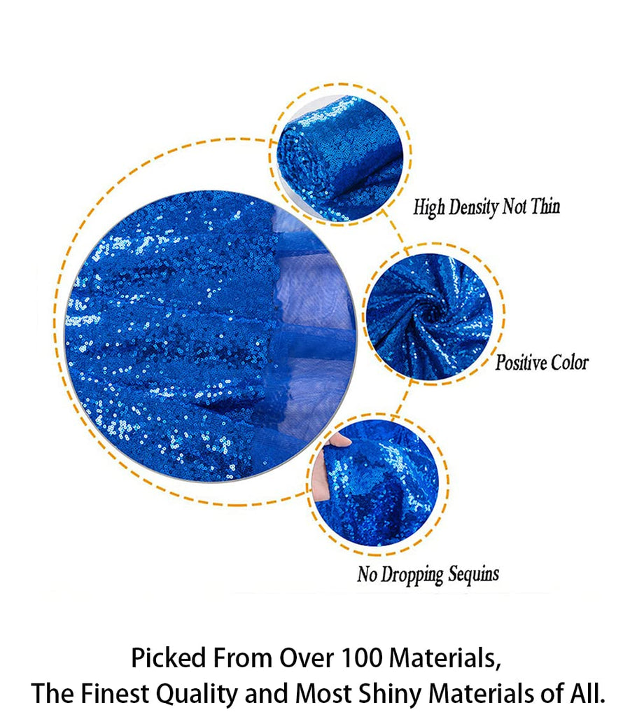 12 Feet 4 Yards Royal Blue Sequin Fabric, by The Yard, Sequin Fabric, Tablecloth, Linen, Sequin Tablecloth, Table