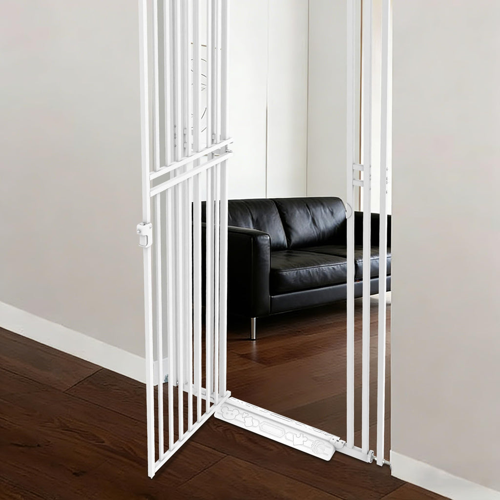 78.74" Extra Tall Cat Gate for Doorway, Wide Adjustable 27.56"-41.7" No Drilling Pet Proof Safety Door Gate, Pressure