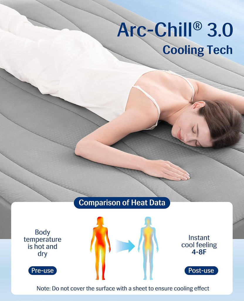 Cooling Mattress Pad King for Hot Sleepers with Arc-Chill 3.0 | PCM Cooling Mattress Topper Stay Cool All Night