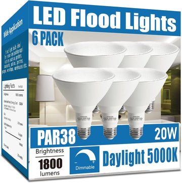 Par38 led Flood Lights Outdoor Light Bulb, Dimmable, 20W Replace up to 200W, Outdoor Flood Light Bulbs for