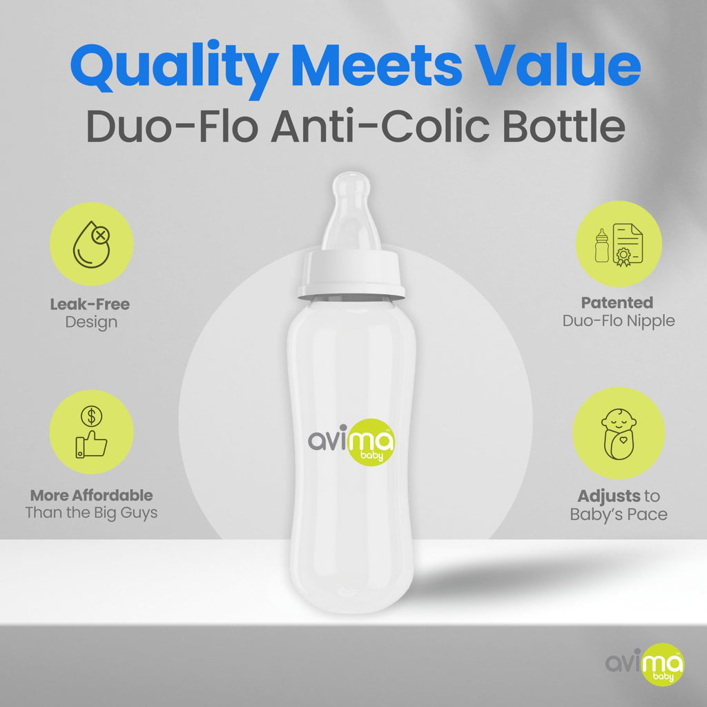 10 oz Anti Colic Baby Bottles w Medium Flow Nipples. 4-7M (Set of 8)