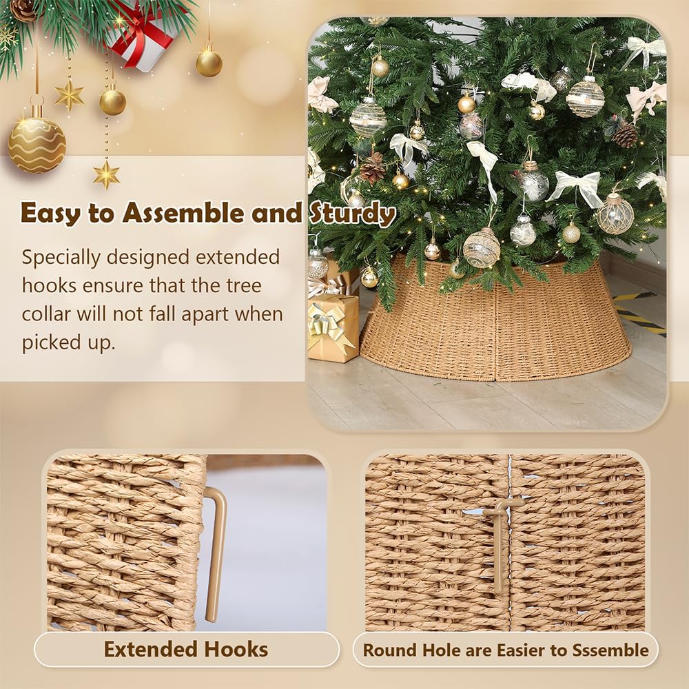 Christmas Tree Collar, 28 Inch Rustic Farmhouse Christmas Tree Base Stand Cover