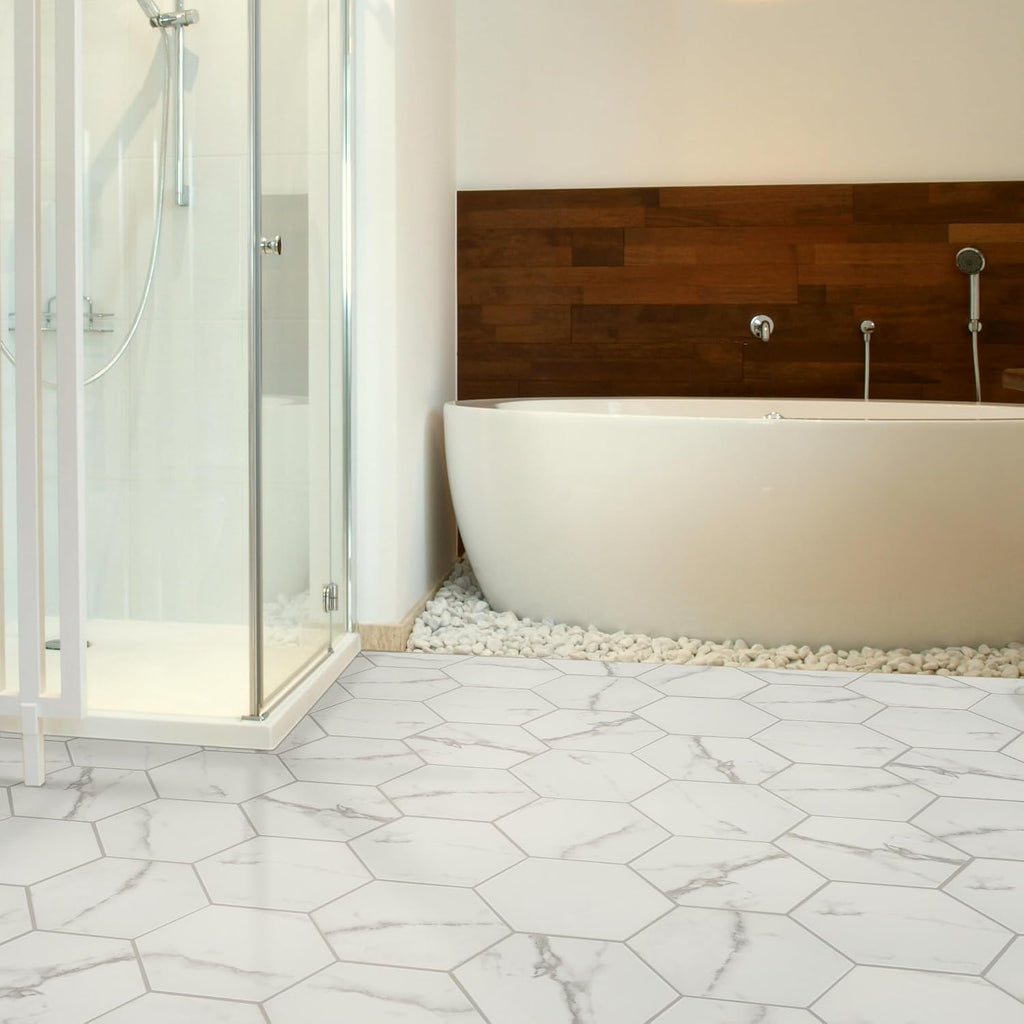 Hexley Marbello 9 x 10in. Matte Porcelain Hexagon Floor & Wall Tile