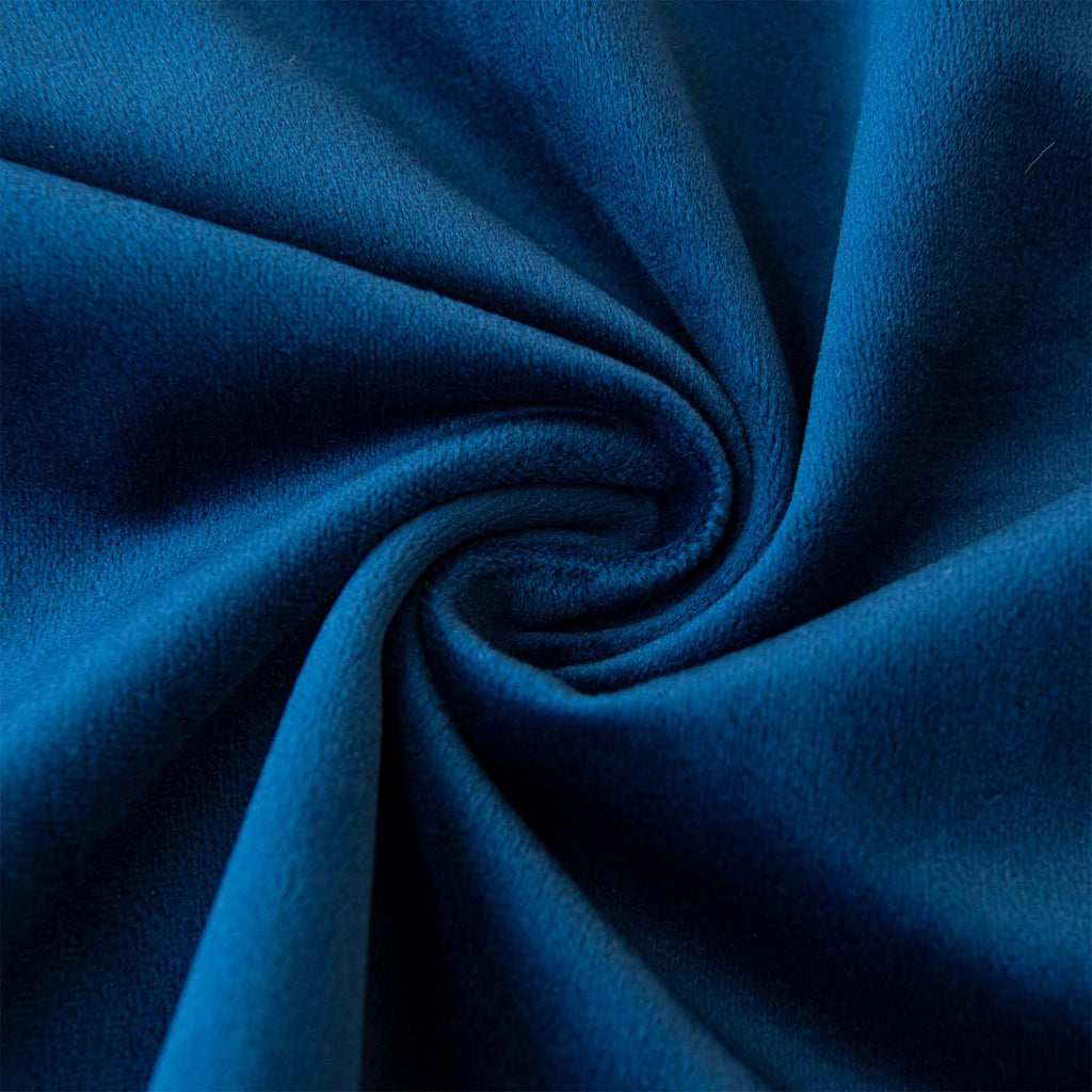 Velvet Decorative Throw Pillow Covers 20x20 Set of 2, Navy Blue