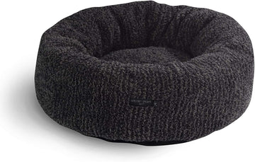 CozyChic Round Pet Bed, Carbon-Black, Large