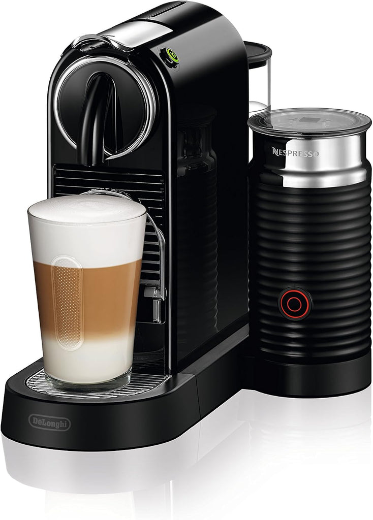 CitiZ Coffee and Espresso Machine by with Milk Frother, Black, 9.3 x 14.6 x 10.9 inches | Limousine black espresso