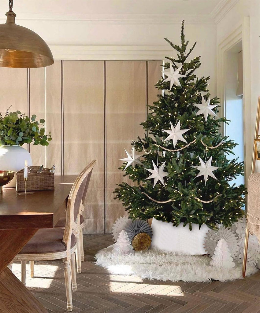 White Tree Collar Christmas Tree Collar - 28 inch Tree Base Cover Plastic Tree Ring Xmas Ornament for Christmas New