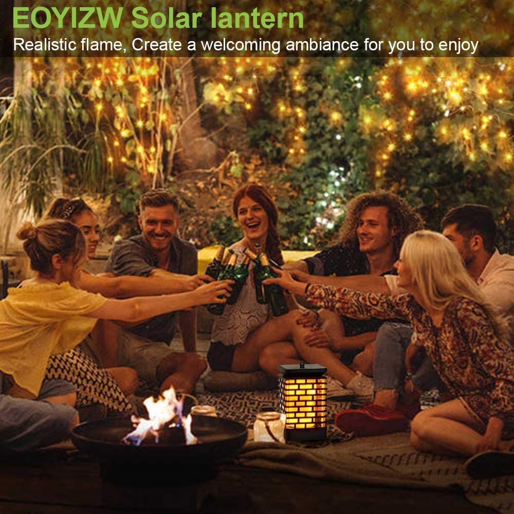 Solar Outdoor Lights 2 Pack Hanging Solar Lantern