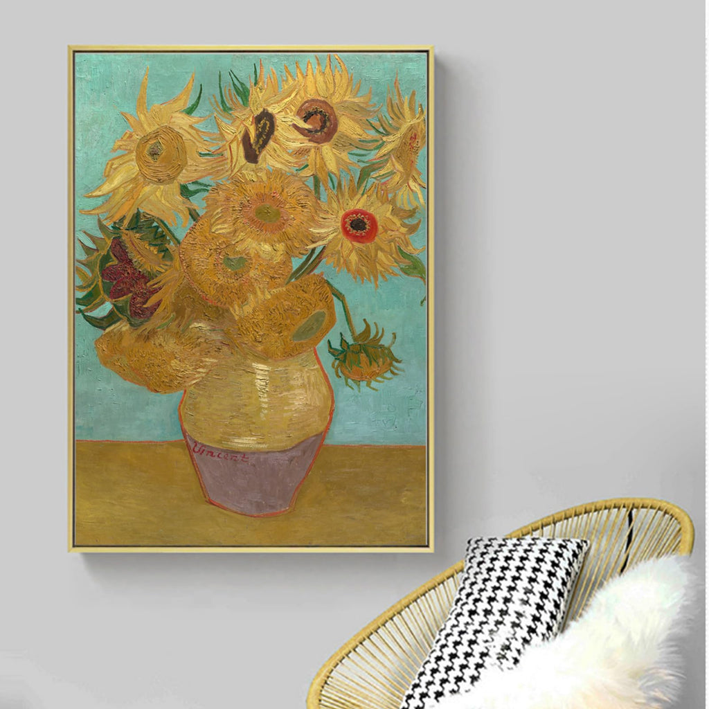 Vincent Van Gogh Poster - Sunflowers In A Vase Canvas Print - Fine Art Print - Landscape Oil Painting Reproductions