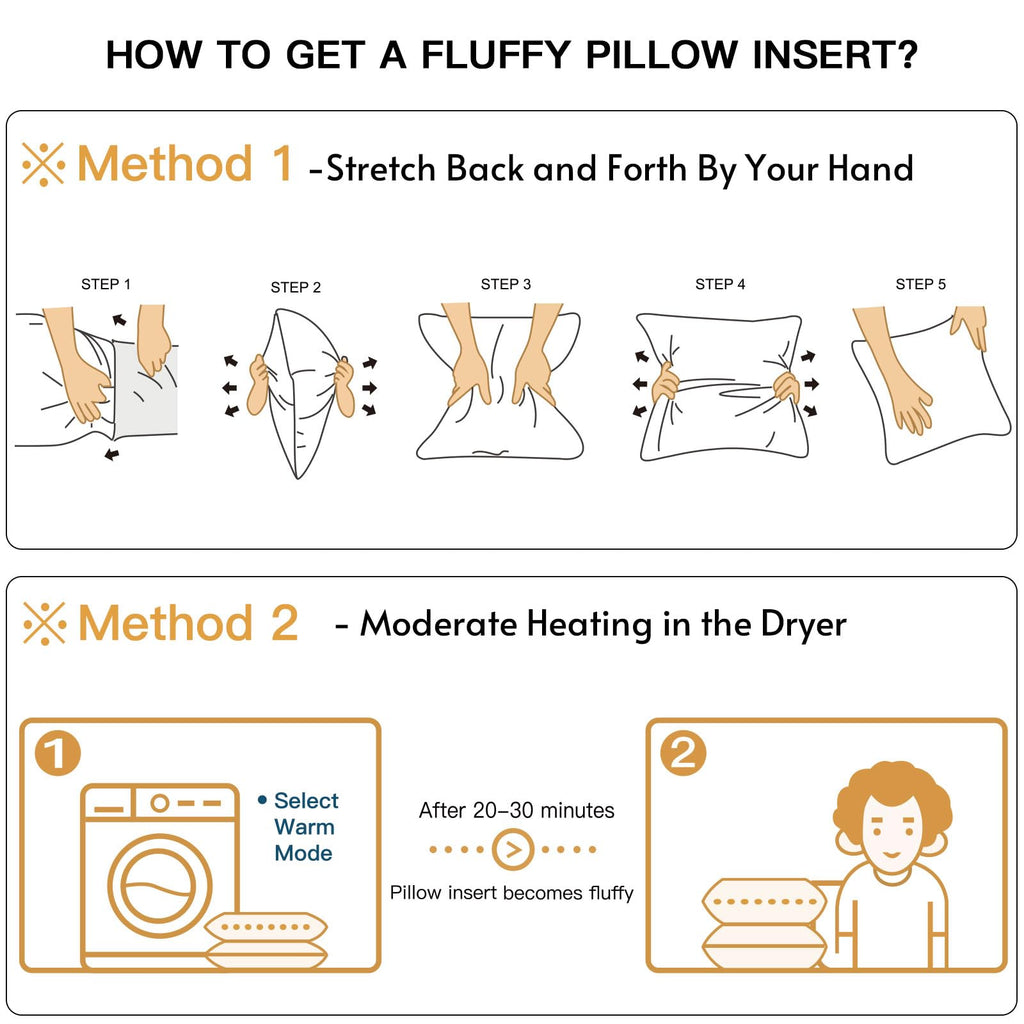 Pack of 1 Down and Feather Throw Pillow Inserts, 18 x 18 Soft Fluffy Square Pillow Inserts with 100% Cotton Cover