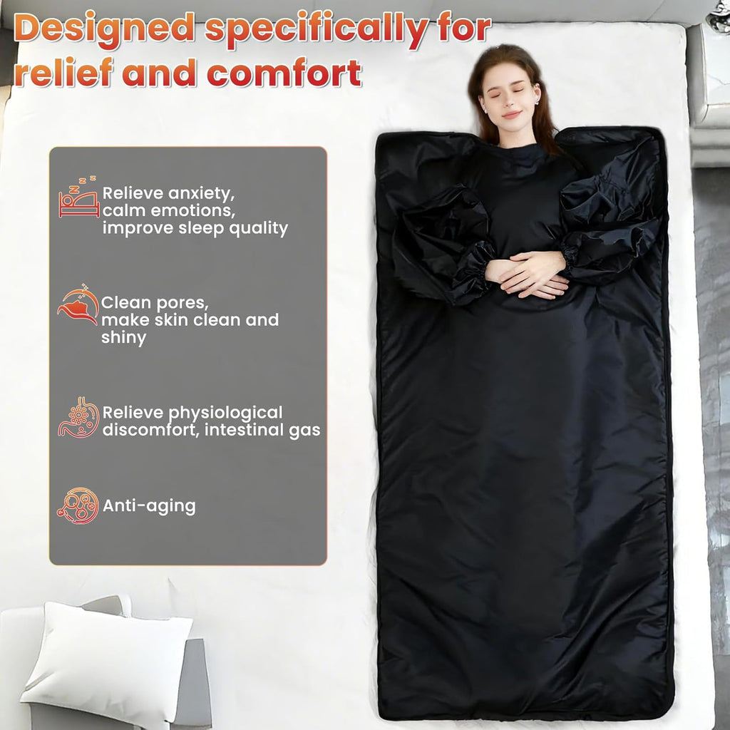 Lcoco&Dream Sauna Blanket, Dual-Sided Temperature Control, Relieves Fatigue, Enhances Skin Elasticity