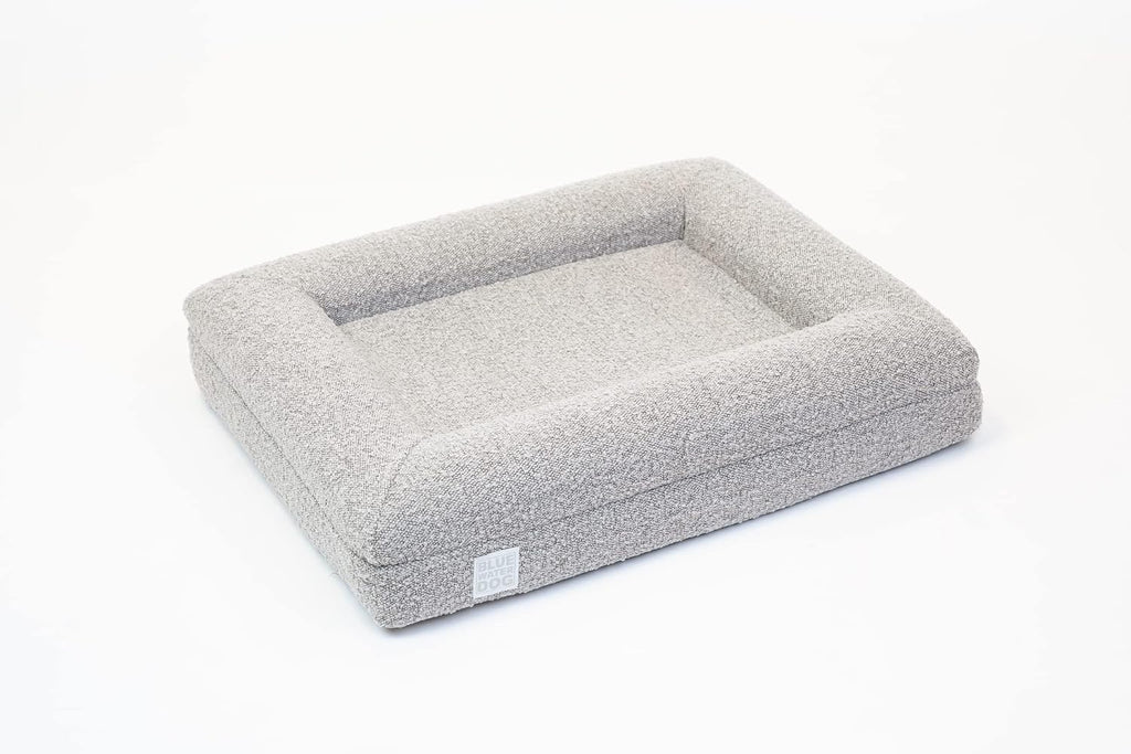 Luxury Boucle Orthopedic Memory Foam Dog Bed with Waterproof Liner and Machine Washable Cover with YKK Zippers