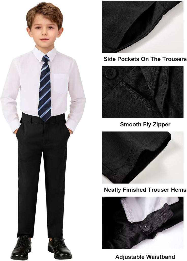 Boys 4 Piece Formal Suit Slim Fit Tuxedo for Kids