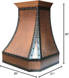 30 Inch Copper Wall Mount Range Hood Baffle Filters