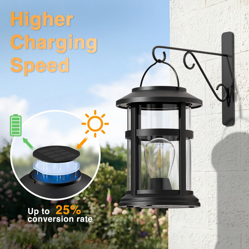 Solar Lanterns Outdoor Waterproof, Hanging Solar Lantern, 4 Pack