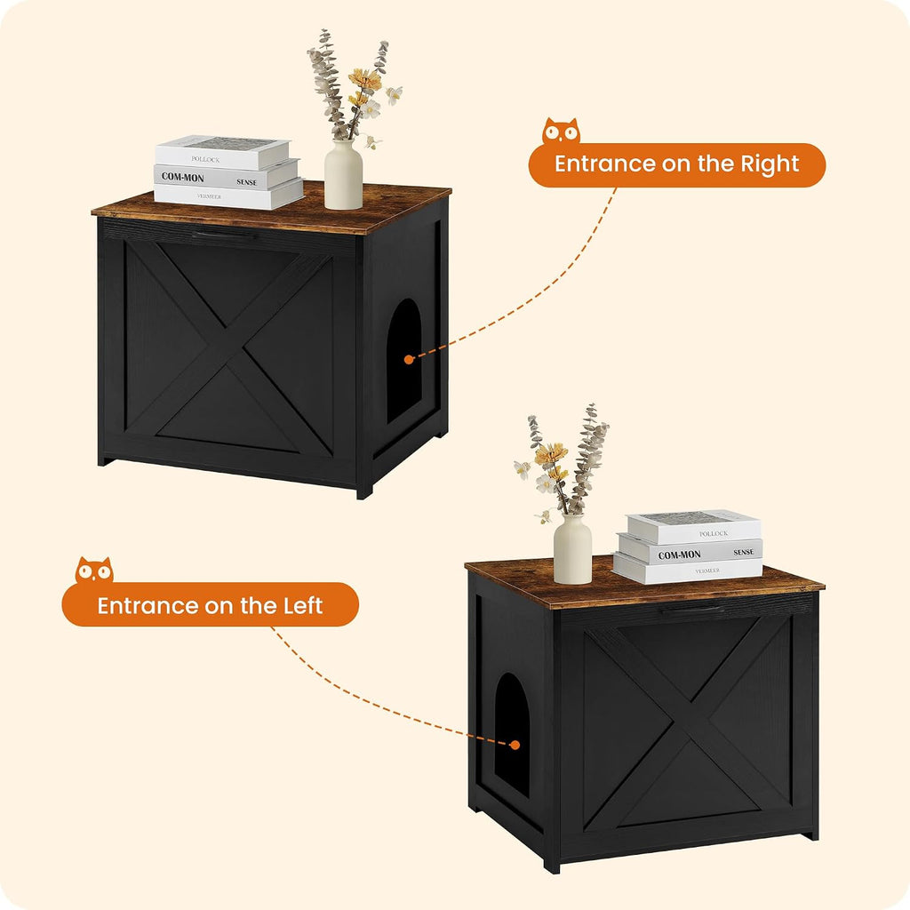 Cat Litter Box Enclosure, Hidden Litter Box Furniture, 23.6 Inches