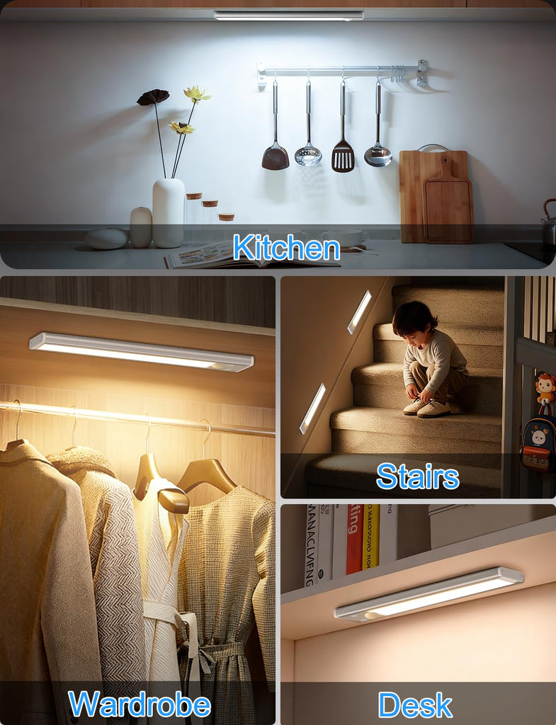 Under Cabinet Lighting with Charging Station, 12inch