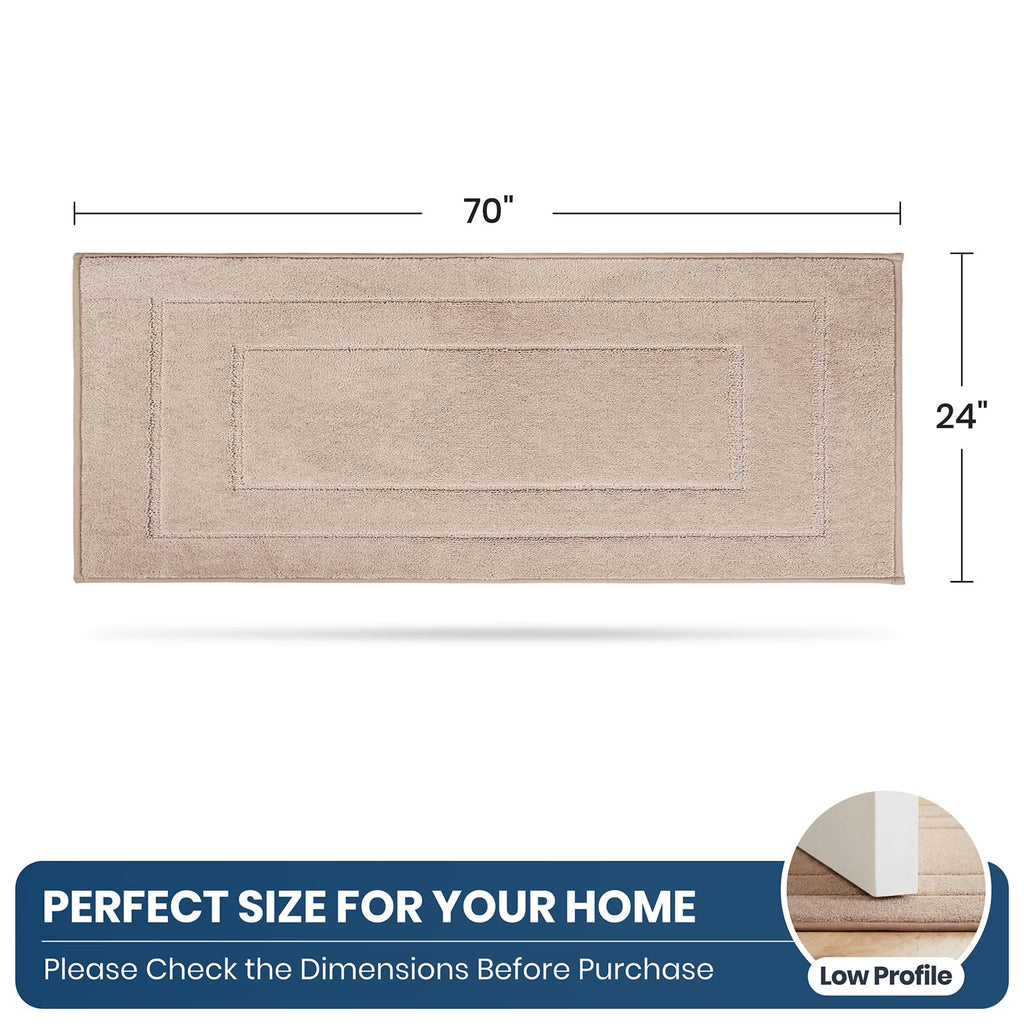 Kitchen Runner Rug, Kitchen Mat, 24" x 70", Beige