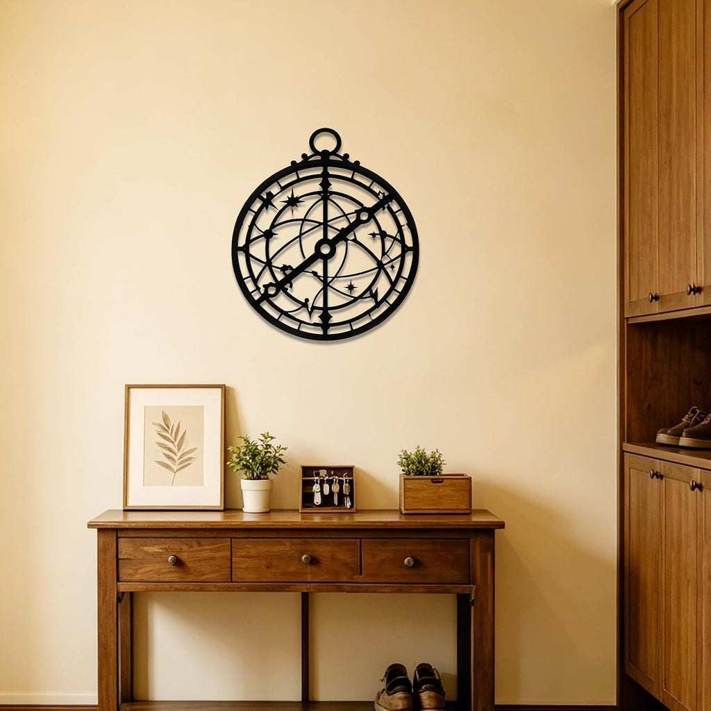 Celestial Armillary Sphere Metal Wall Art, Metal Signs, Metal Outdoor Decor, Wall Art Decor, Vintage Middle Ages