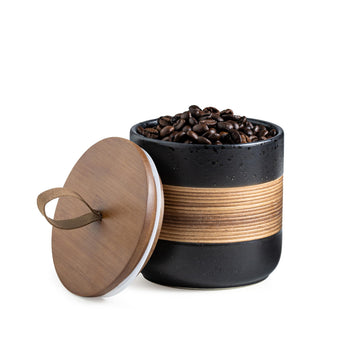 Ceramic Coffee Jar with Lid, Coffee Canister for Ground Coffee