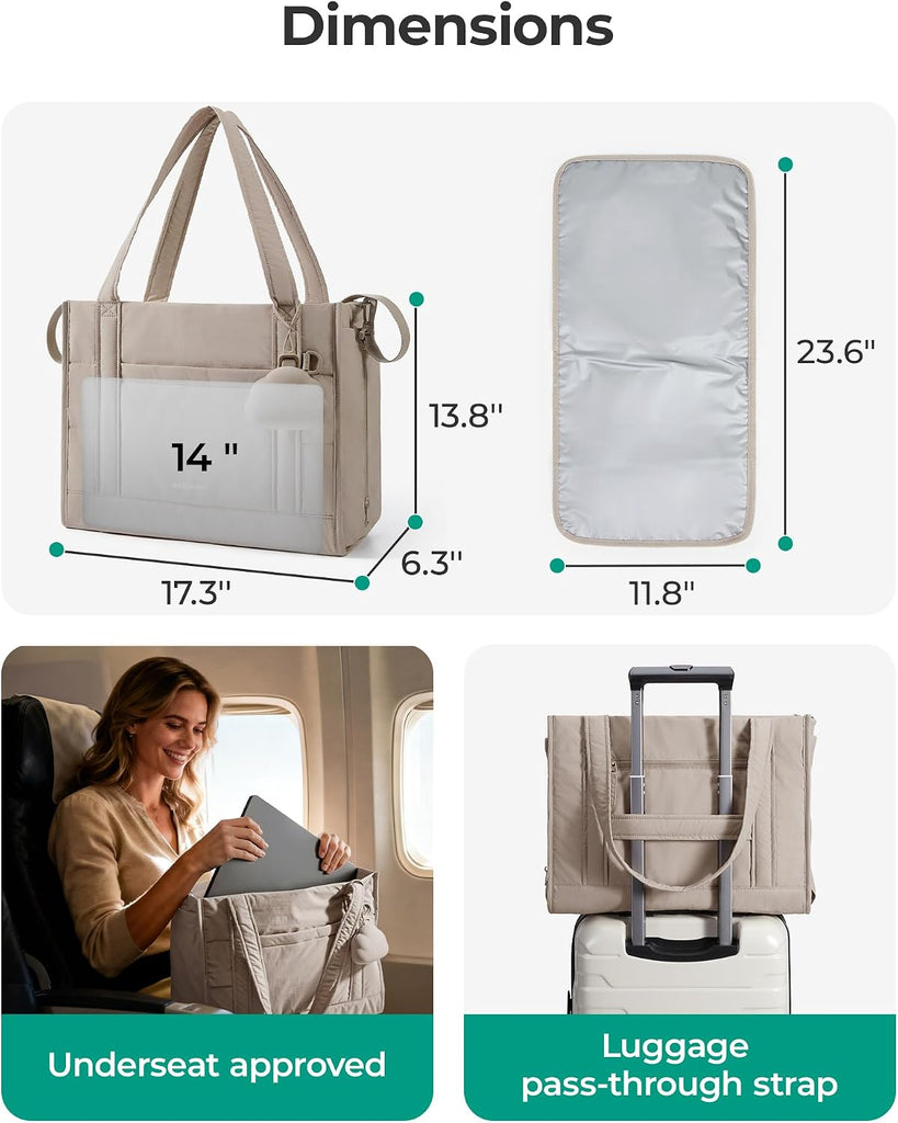Diaper Bag Tote Puffer Baby Bag Lightweight for Travel, Work