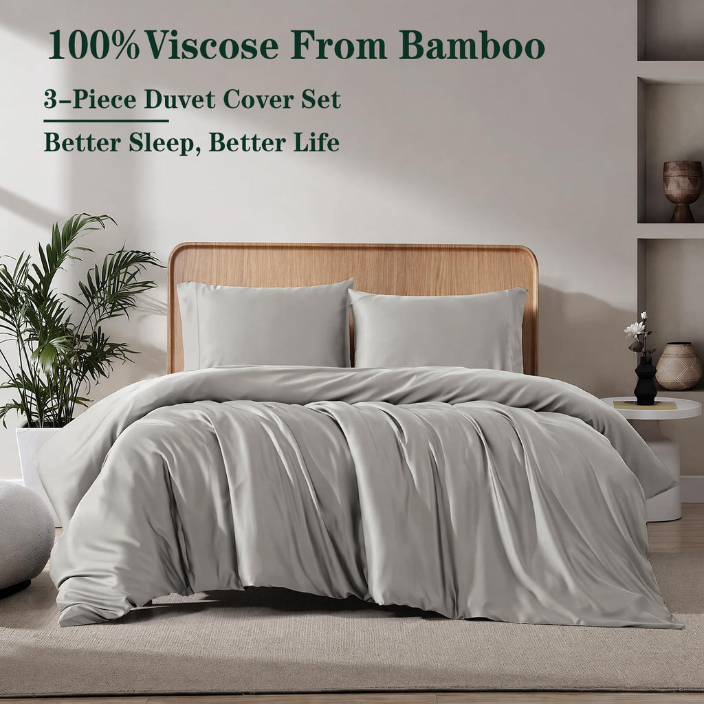 Bamboo Duvet Cover Set Linen 100% Viscose derived from Bamboo