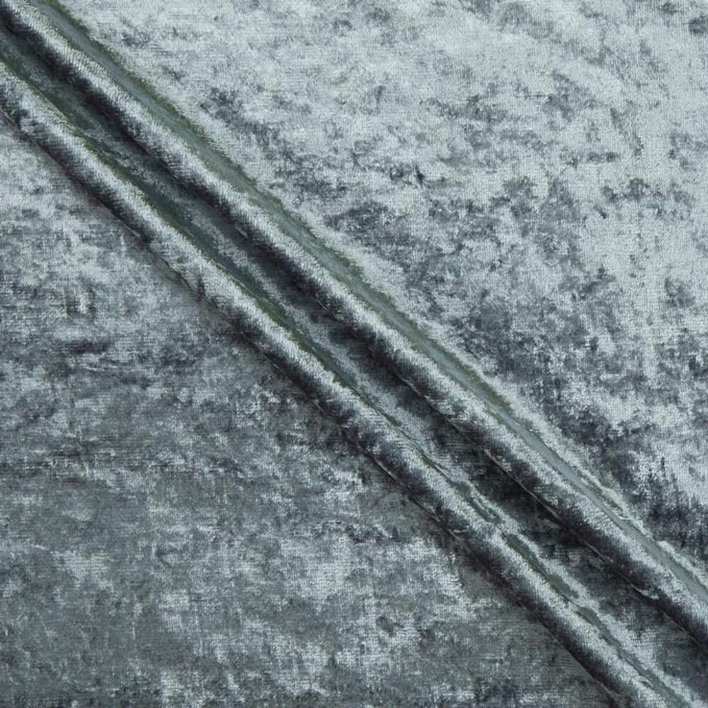 72" Shadow Crushed Velvet White, Fabric by the Yard
