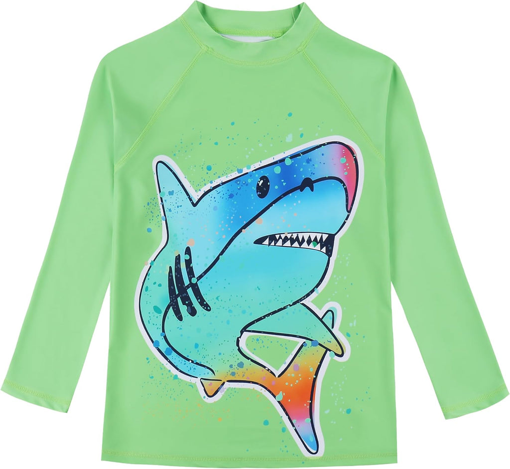 Toddler Boys Rash Guard Sets,Swim Trunks with Compression Liner,Swim Shirt Sets