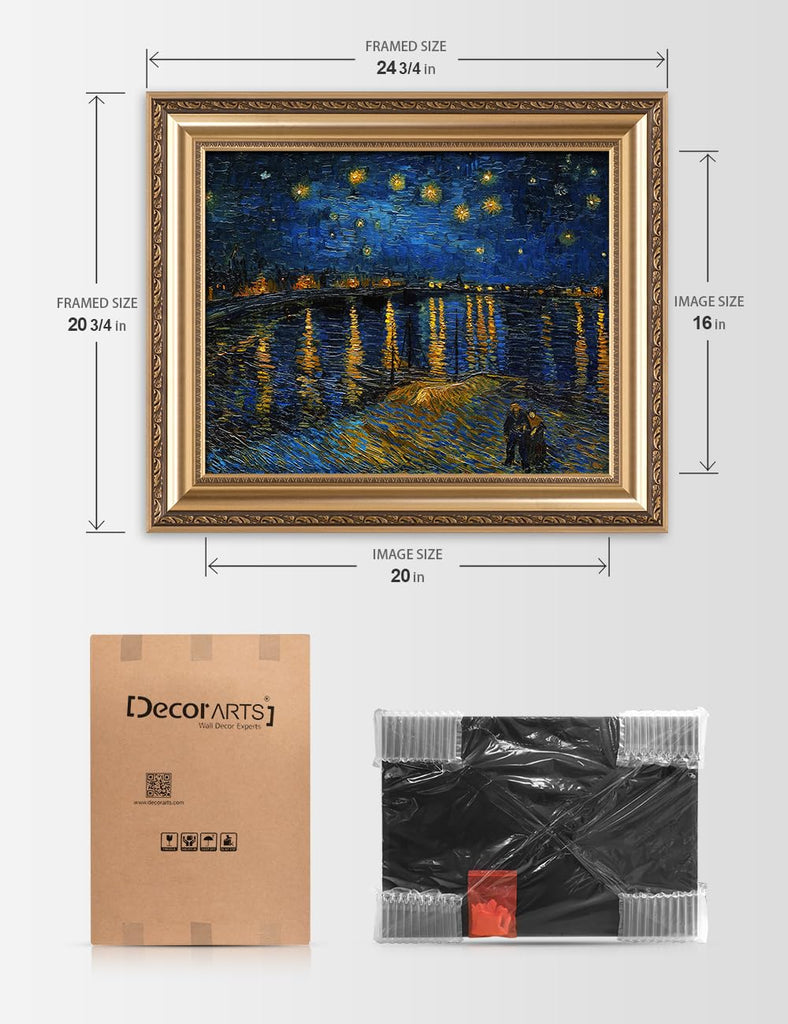 Vincent Van Gogh Wall Art, Starry Night Over the Rhone, 26x22''