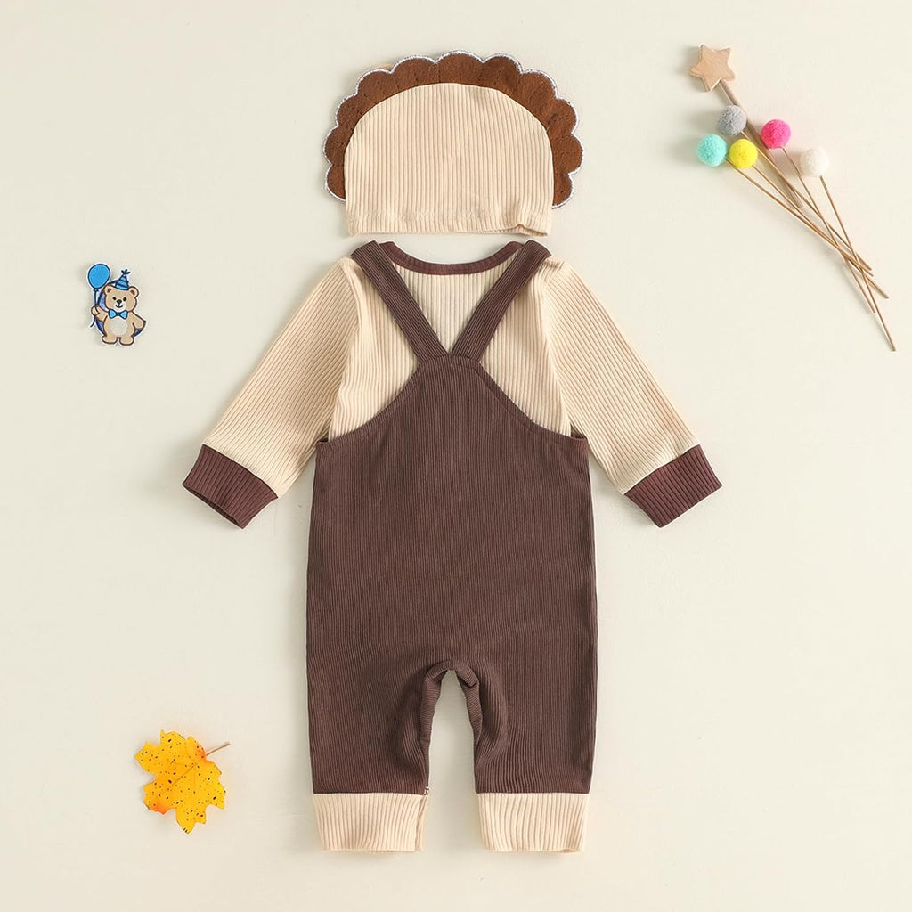 Baby Boy Clothes Corduroy Overalls & Knit Romper Fall Winter Outfits