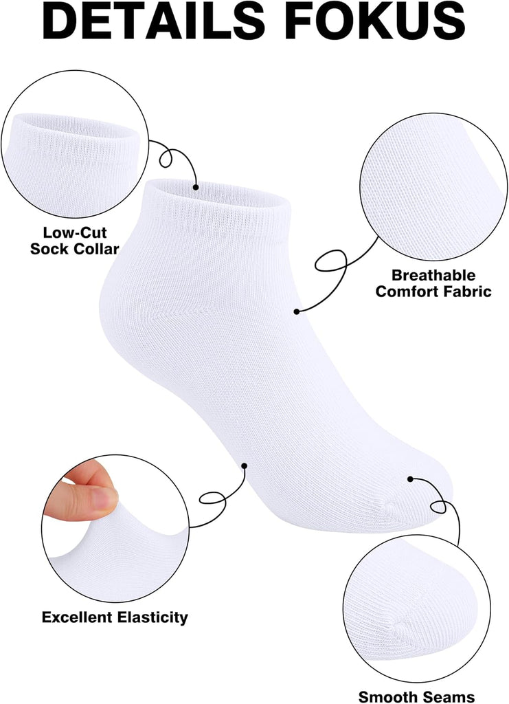 25 Pairs Kids' Socks Low Cut Socks Half Cushion Sport
