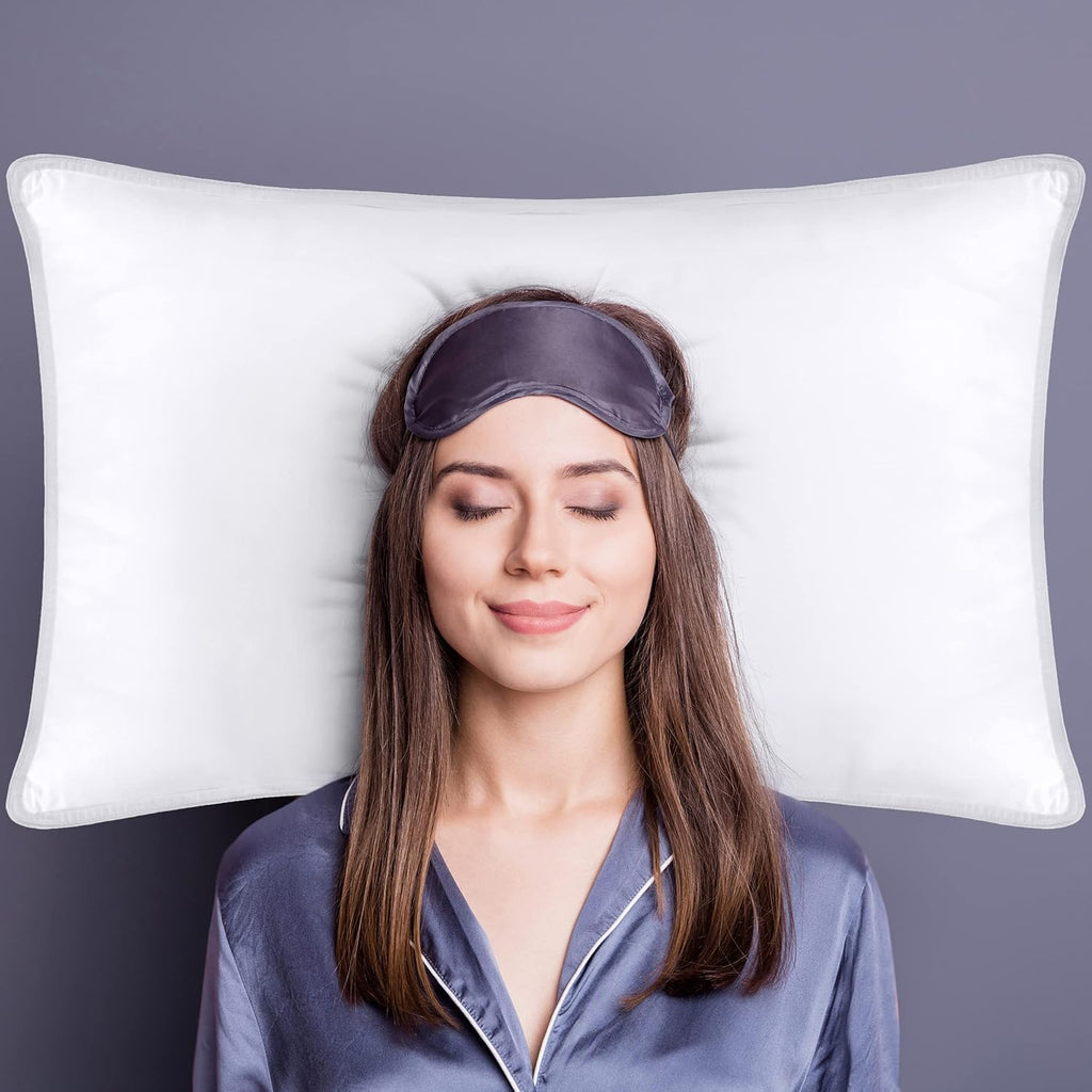Bed Pillows for Sleeping (White), Queen Size Set of 4, Hotel Pillow, Cooling Pillows for Side, Back or Stomach