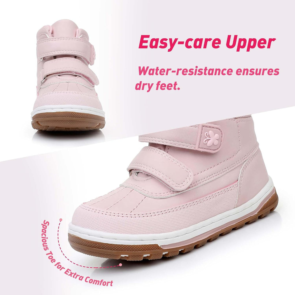 Toddler Boots Boys Girls Kids Winter Boots with Hook Loop