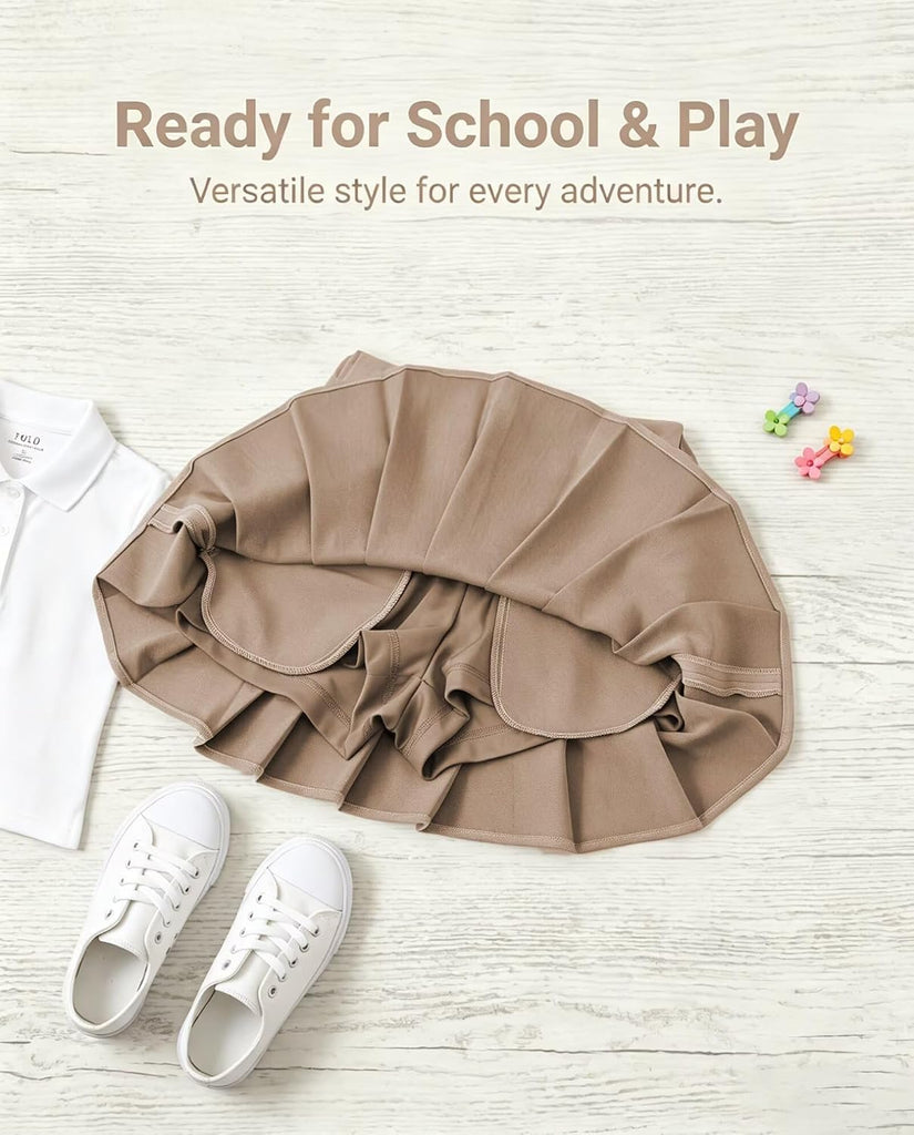 Uniform Skirts for Girls Pleated Tennis Skort with Pockets