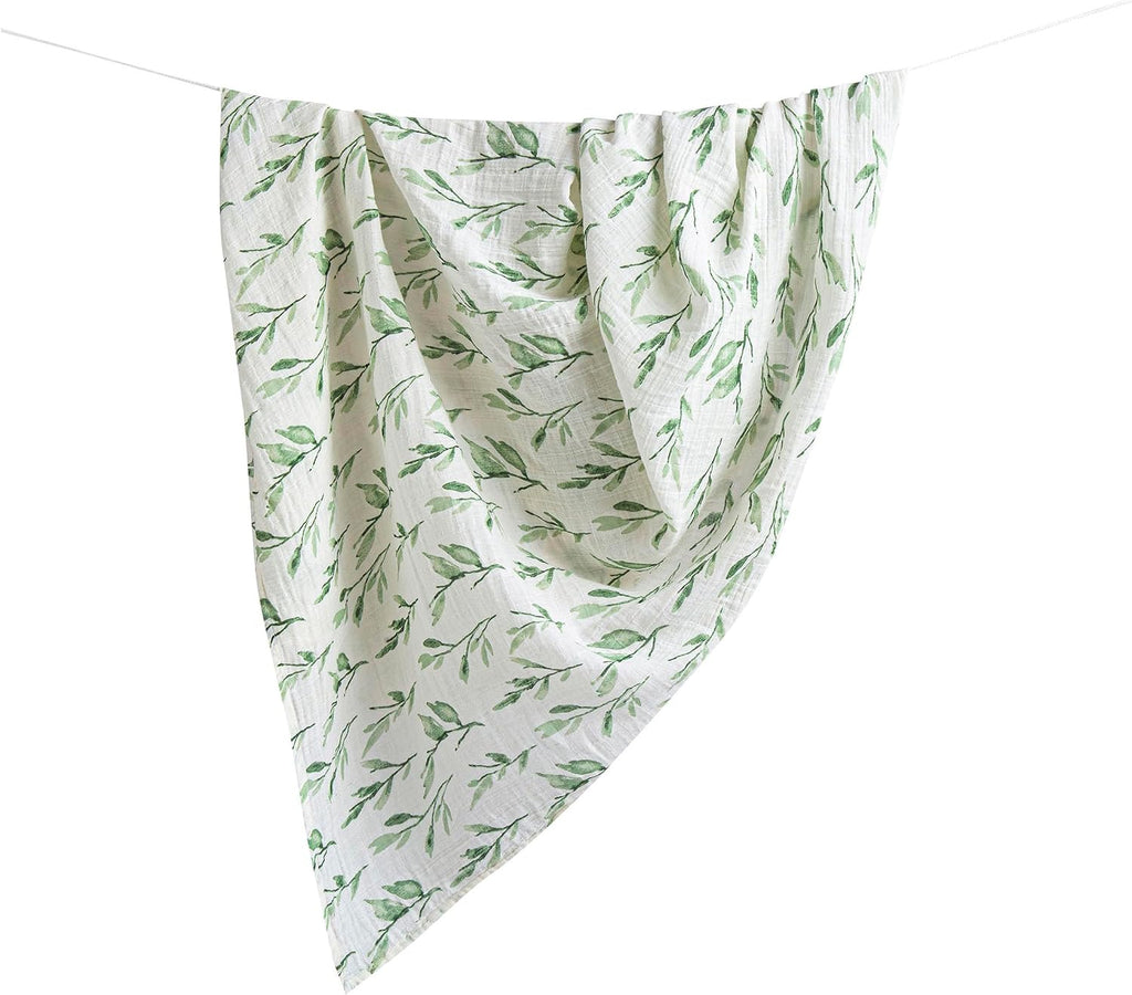 100% Cotton Muslin Swaddle Blankets, Parker Pink Floral, Baby Blanket, Set of 2, 47" x 47", Swaddles for Newborns