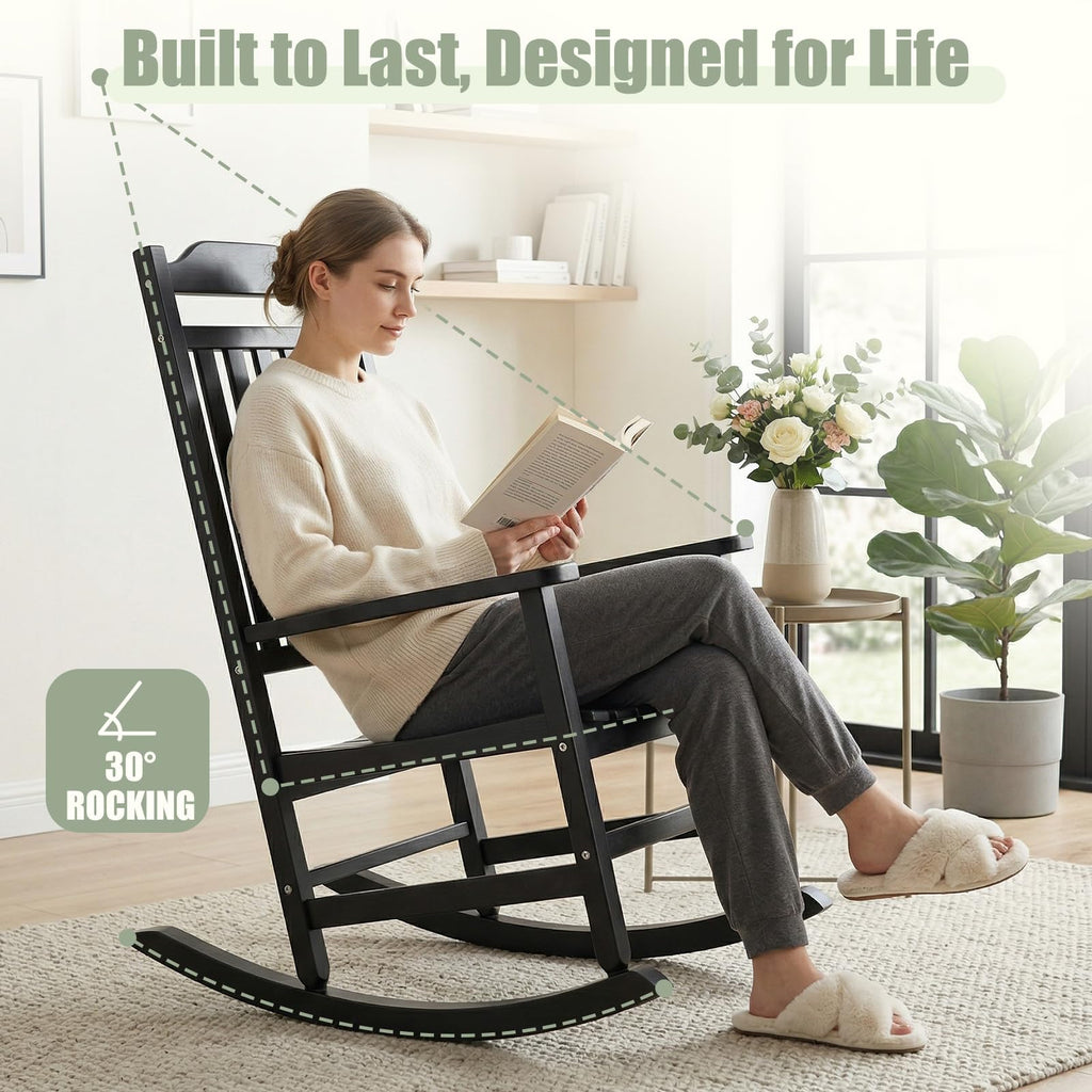 Outdoor Rocking Chairs Set of 2, All Weather Rocking Chair