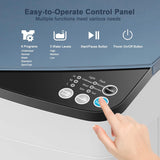 Portable Washing Machine, 7.7lbs Capacity Compact Laundry Washer and Spin Combo with 6 Programs, Built-in Barrel Light