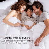 Goose Feather Down Fiber Comforter King, Ultra Soft Medium Warm Duvet Insert
