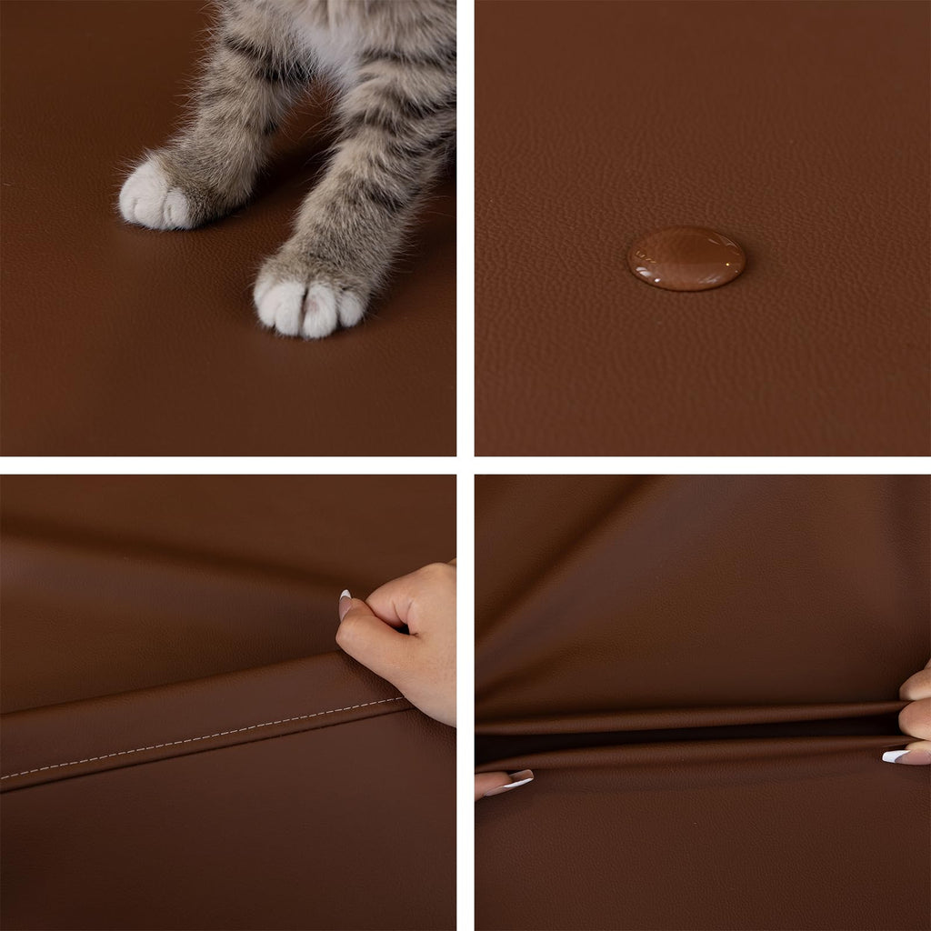 Waterproof Thick PU Leather Sofa Covers for Sectional Sofa Luxury Couch Cover for Dogs Loveseat Covers Futon Cover L