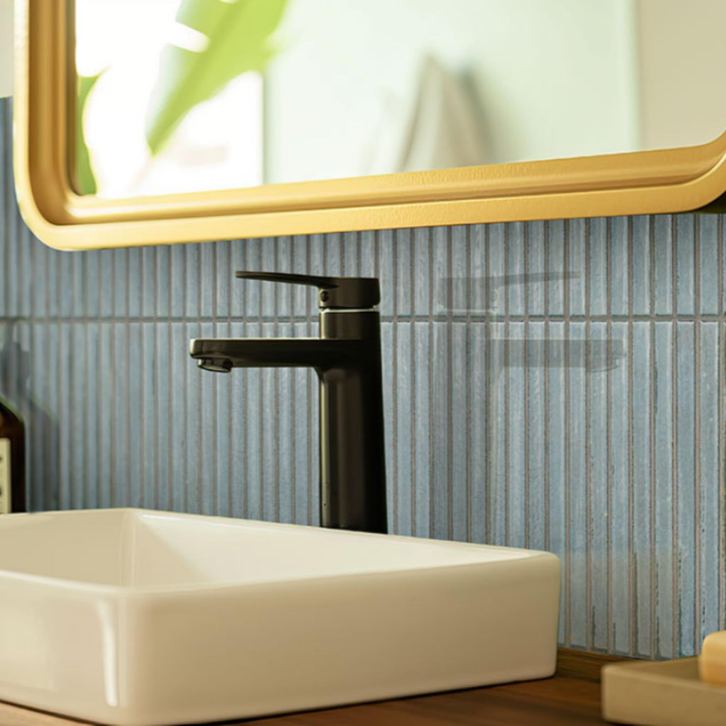 Sage Green Ribbed Ceramic Wall Tile (1 Piece)