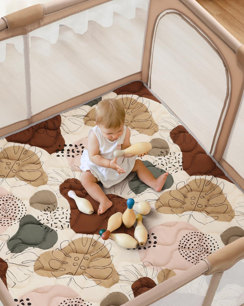 Play Mats for Floor, 50x50 Crawling Mat for Playpen, Thicken Soft Padding Foam Playmats for Babies and Toddlers