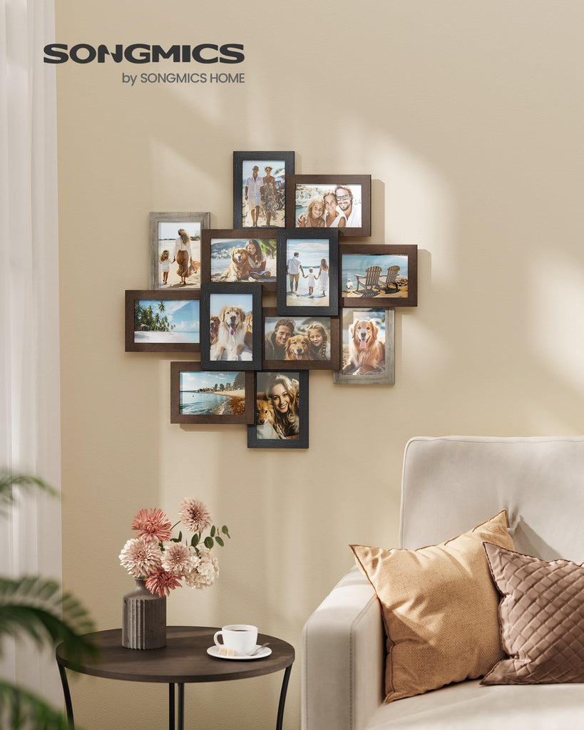 Collage Picture Frames for Wall Decor, 10-Pack 4x6, Glass Front